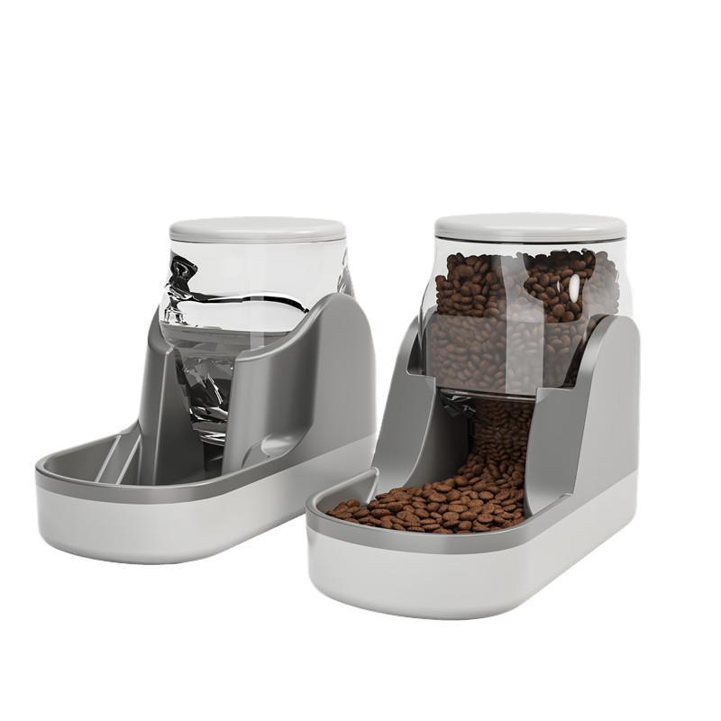 Green gravity pet feeder filled with dry kibble